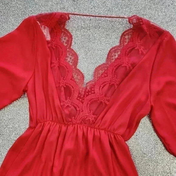 CURVY SENSE SUBRINA OPEN BACK  SHEER DRESS SIZE 1X - Picture 7 of 8